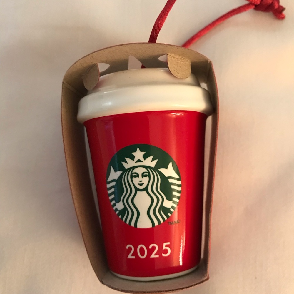 Starbucks Red 2025 Holiday Cup Ornament